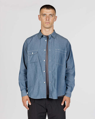 Snow Peak Chambray Work Shirt Blue