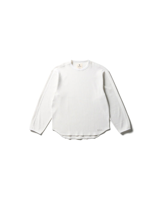 Snow Peak Dry Waffle L/S T-Shirt Off White