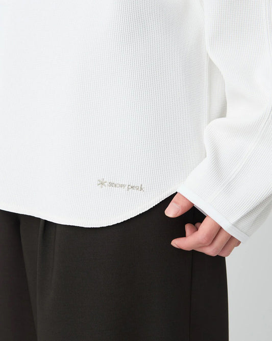 Snow Peak Dry Waffle L/S T-Shirt Off White