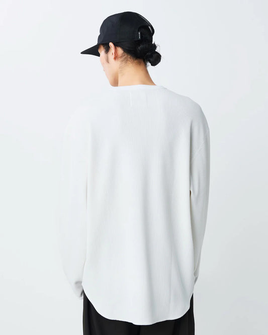 Snow Peak Dry Waffle L/S T-Shirt Off White