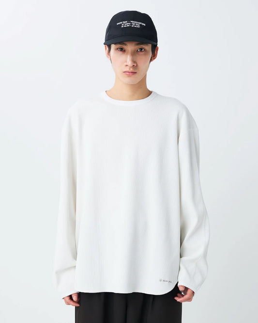 Snow Peak Dry Waffle L/S T-Shirt Off White