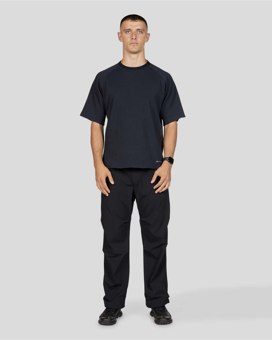 Snow Peak Dry Waffle T-Shirt Dark Navy model 2