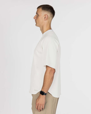 Snow Peak Dry Waffle T-Shirt Off White model side