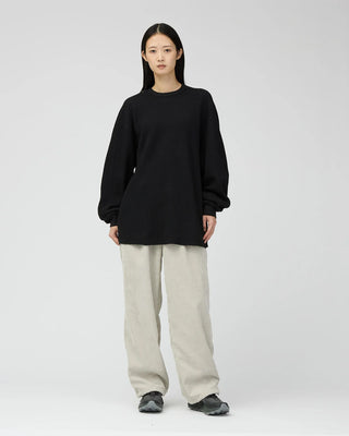 Snow Peak Heavyweight Waffle Pullover Black
