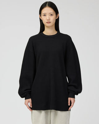 Snow Peak Heavyweight Waffle Pullover Black