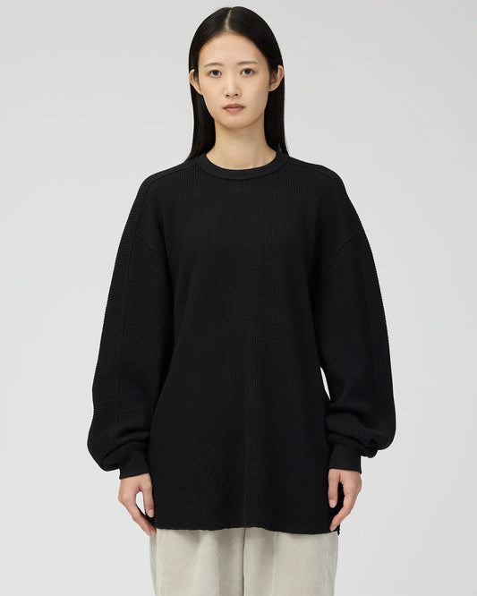 Snow Peak Heavyweight Waffle Pullover Black