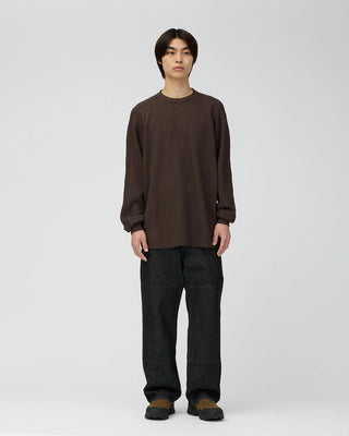 Snow Peak Heavyweight Waffle Pullover Dark Brown
