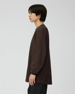 Snow Peak Heavyweight Waffle Pullover Dark Brown