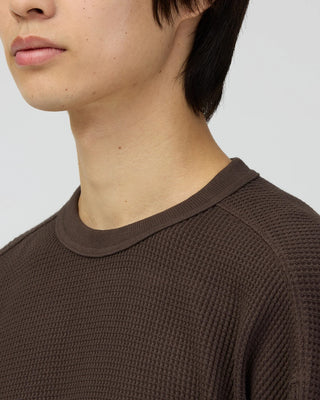 Snow Peak Heavyweight Waffle Pullover Dark Brown