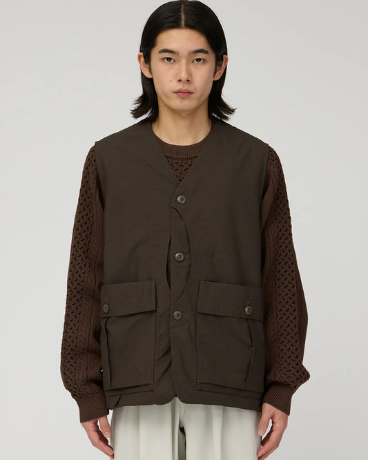 Snow Peak Hybrid TAKIBI Vest Dark Brown