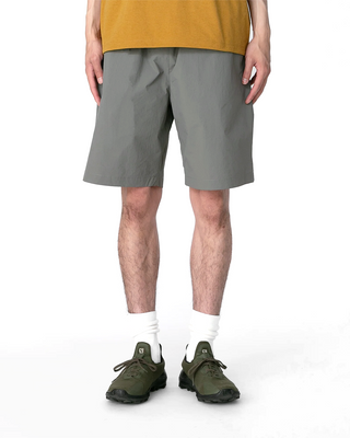 Snow Peak Nylon Tussah 2Way Shorts Light Olive – Recycelte Wasserabweisende Outdoor-Shorts