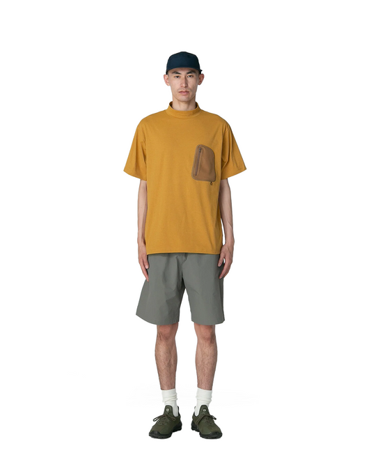 Snow Peak Nylon Tussah 2Way Shorts Light Olive – Recycelte Wasserabweisende Outdoor-Shorts