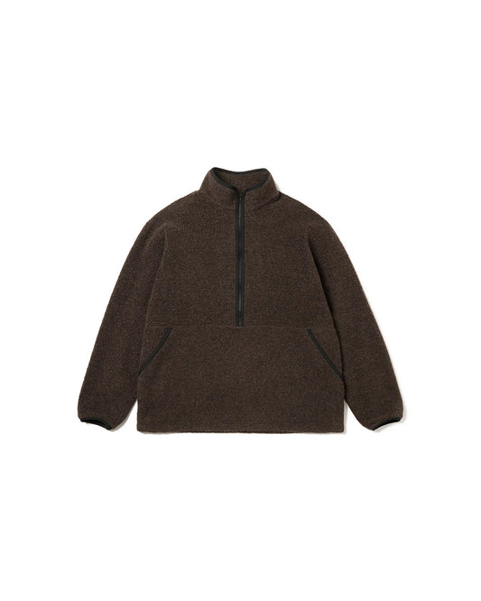 Snow Peak Recycled Wool Boa Pullover Dark Brown