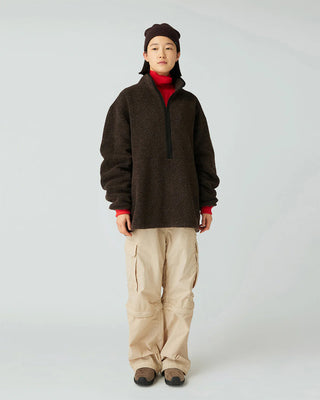 Snow Peak Recycled Wool Boa Pullover Dark Brown