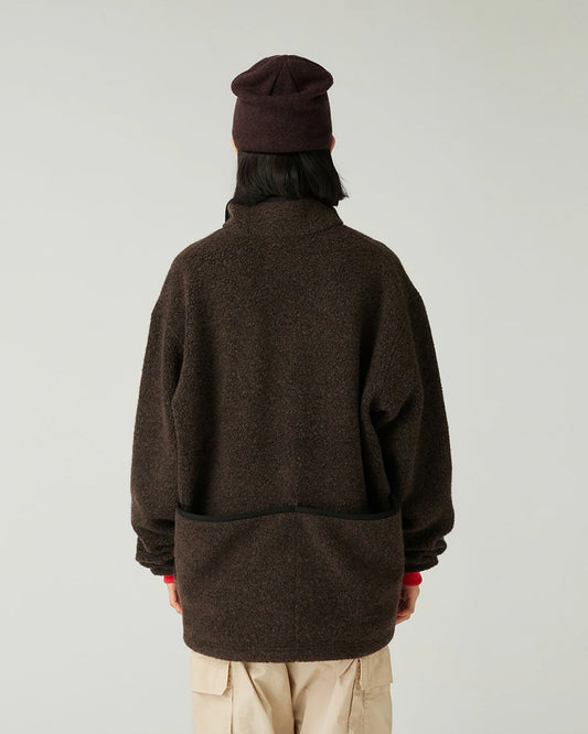 Snow Peak Recycled Wool Boa Pullover Dark Brown