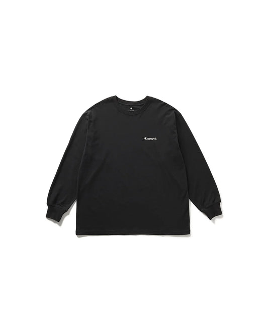 Snow Peak Soft Cotton Relaxed Logo L/S T-Shirt Black