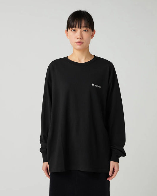Snow Peak Soft Cotton Relaxed Logo L/S T-Shirt Black