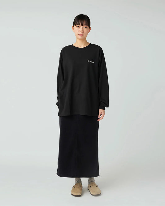 Snow Peak Soft Cotton Relaxed Logo L/S T-Shirt Black