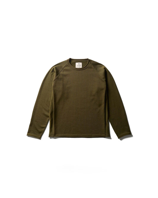 Snow Peak Water Repellent Knit Pullover Dark Olive