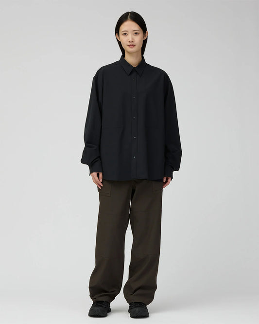 Snow Peak Water-Repellent Stretch Shirt Black