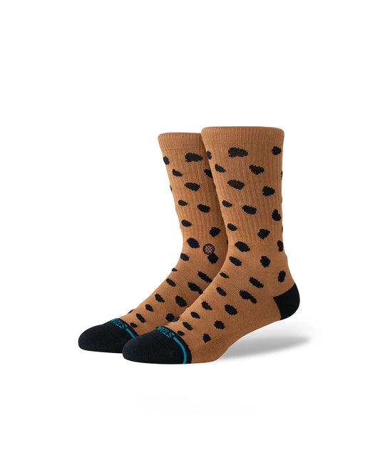 Stance Leopard Crew Brown – product image 1