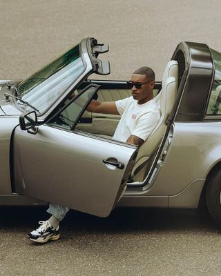 The Mercer Brand The Re-Run Vintage Suede Navy