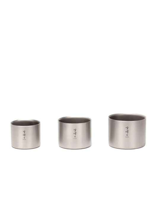 Snow Peak Titanium Double Wall Stacking Mugs M300