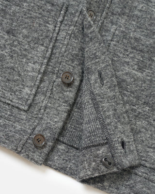 Universal Works Advance Cardigan Wool Mix Knit Grey Marl