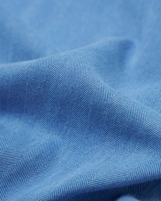 Universal Works Bakers Overshirt Herringbone Washed Indigo