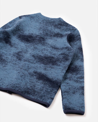 Universal Works Cardigan Cloud Camo Knit Blue