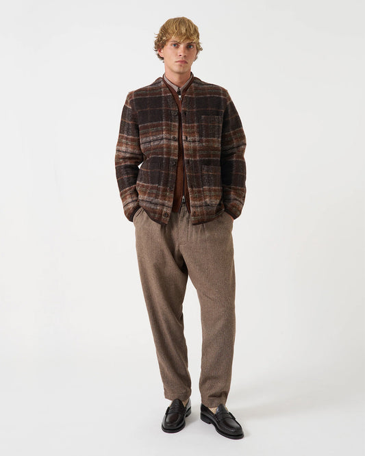 Universal Works Cardigan Pino Wool Fleece Brown