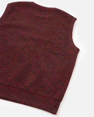 Universal Works Giacomo Tank Top 533 Wool Mix Black / Red