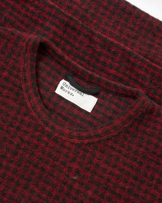 Universal Works Giacomo Tank Top 533 Wool Mix Black / Red