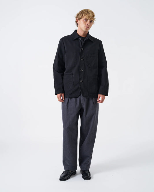 Universal Works OG Bakers Jacket Dexter Twill Black