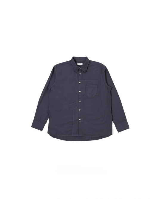 Universal Works Patched Lazy Day Shirt Poplin Navy