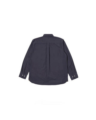 Universal Works Patched Lazy Day Shirt Poplin Navy