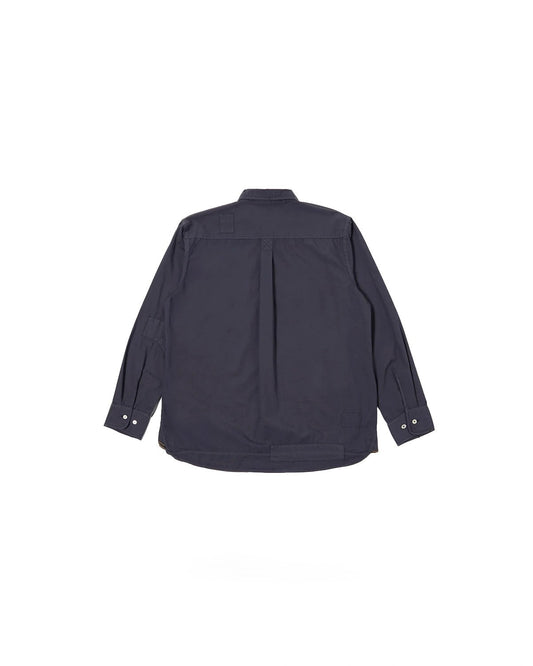 Universal Works Patched Lazy Day Shirt Poplin Navy