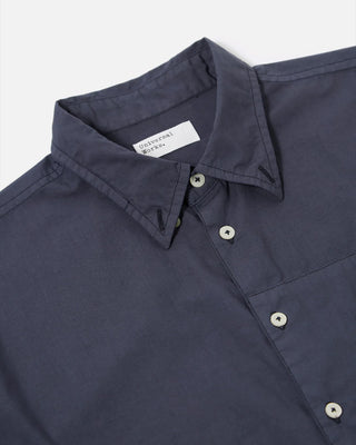 Universal Works Patched Lazy Day Shirt Poplin Navy