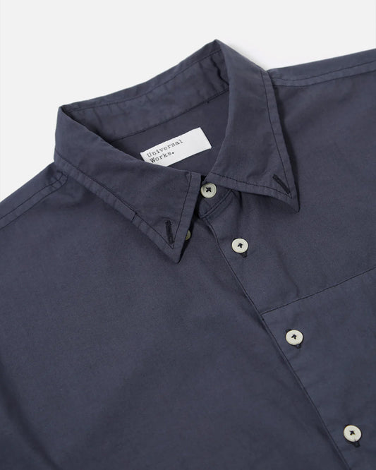 Universal Works Patched Lazy Day Shirt Poplin Navy