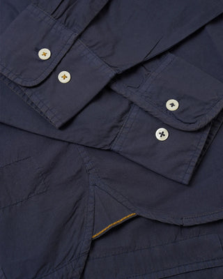 Universal Works Patched Lazy Day Shirt Poplin Navy