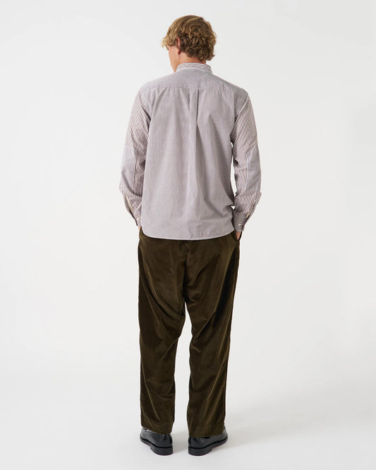 Universal Works Patched Shirt Queens Cotton Brown