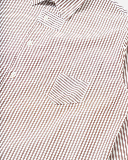 Universal Works Patched Shirt Queens Cotton Brown