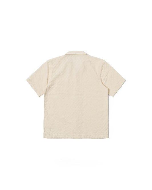Universal Works Road Shirt Dot Waffle Ecru