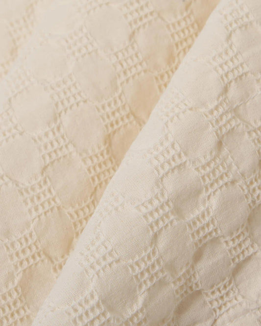 Universal Works Road Shirt Dot Waffle Ecru