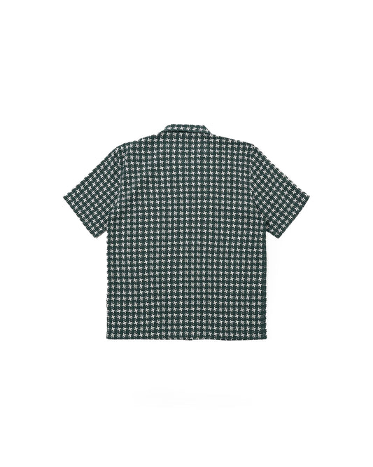 Universal Works Road Shirt Rhodes 8 Cotton Green / White