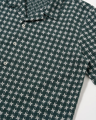 Universal Works Road Shirt Rhodes 8 Cotton Green / White