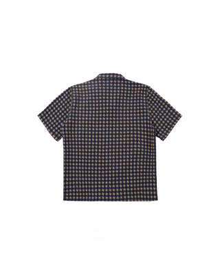 Universal Works Road Shirt Rhodes 8 Cotton Navy / Sand