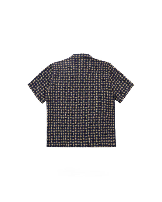 Universal Works Road Shirt Rhodes 8 Cotton Navy / Sand