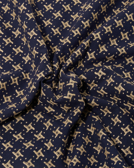 Universal Works Road Shirt Rhodes 8 Cotton Navy / Sand