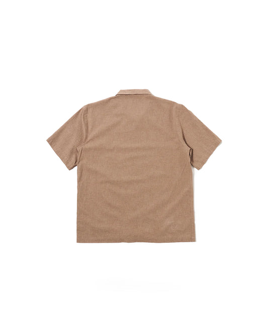 Universal Works Road Shirt Sido Linen Mix Brown